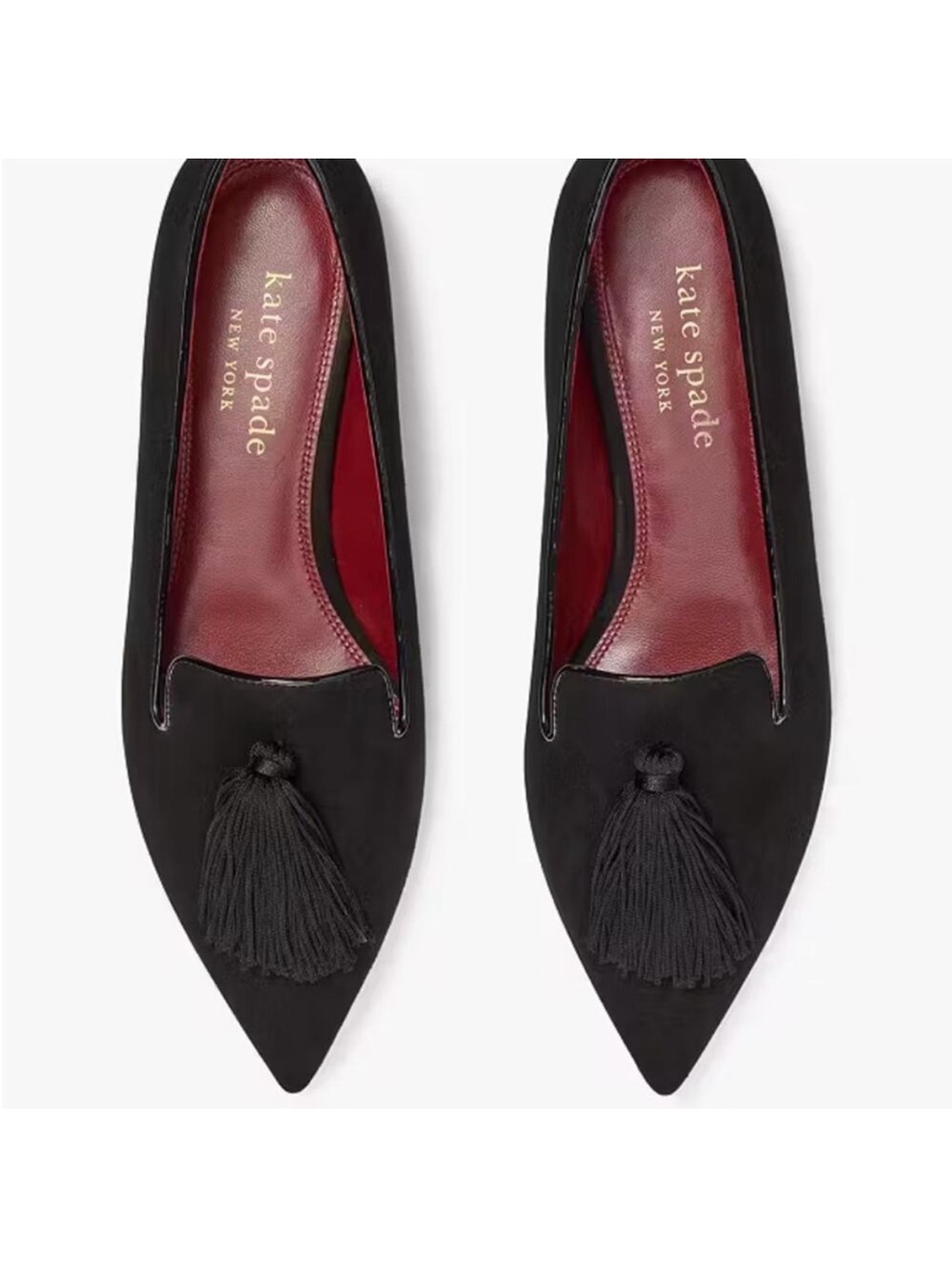 Kate Spade Adore Black Tassel Flats